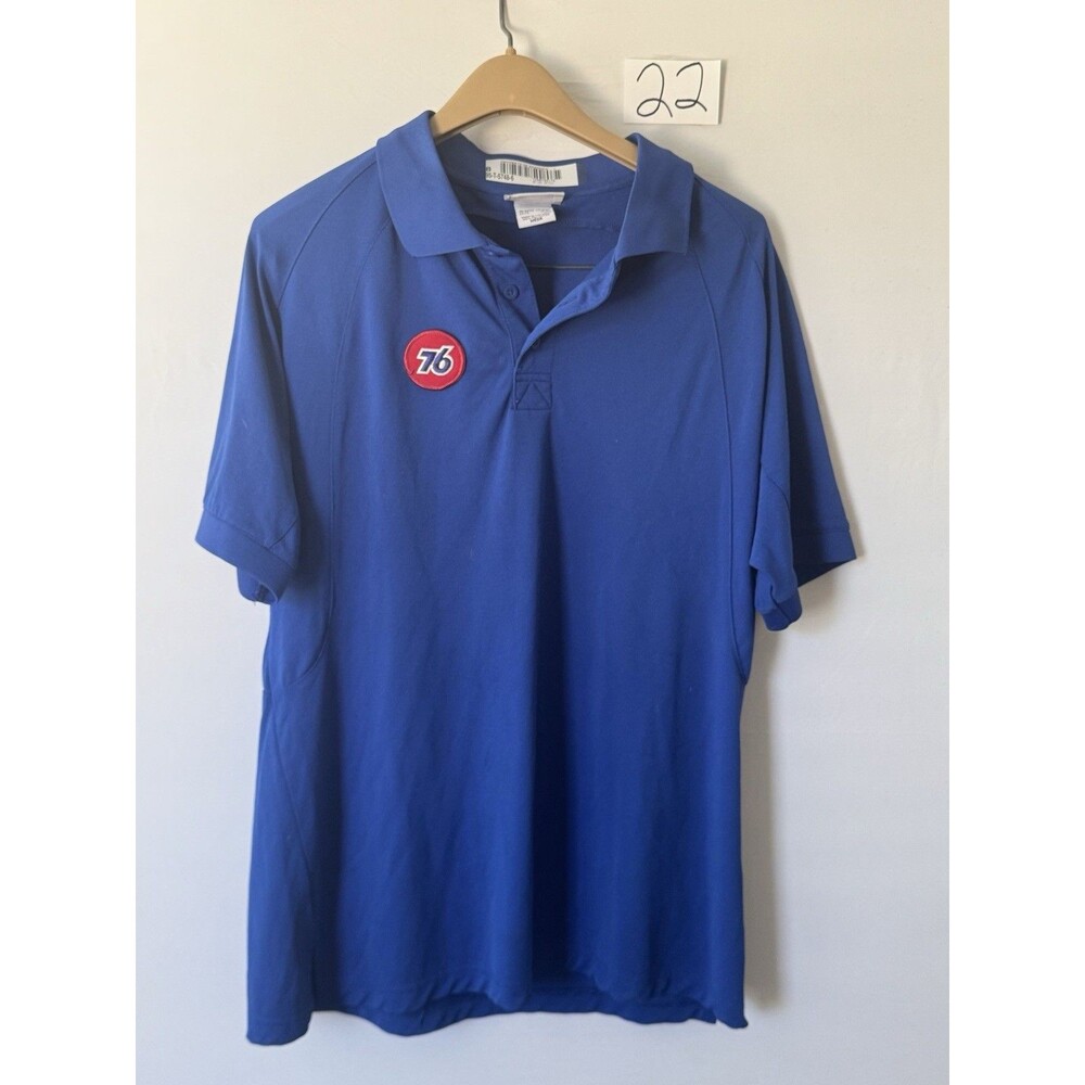Union 76 Gas Station Uniform Polo Shirt WearGuard Aramark Work Sz Medium Blue